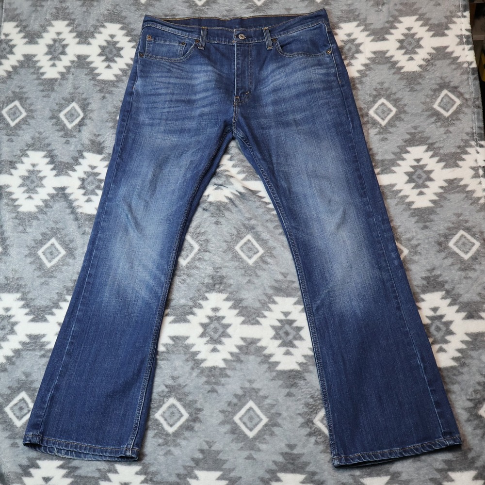 Levi 527 Slim Bootcut Blue Jeans Mens 36x30 Medium Wash Denim Pants